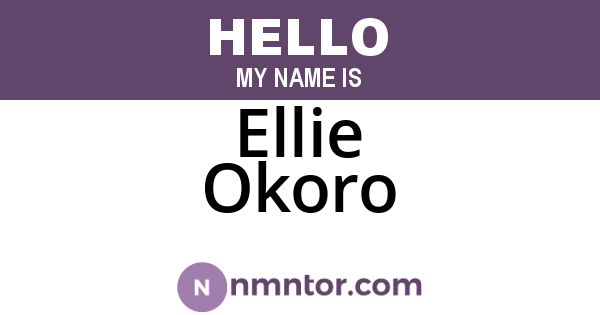 Ellie Okoro