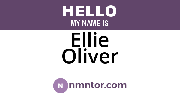 Ellie Oliver
