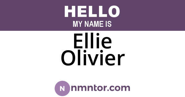 Ellie Olivier
