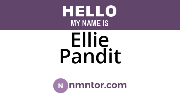 Ellie Pandit