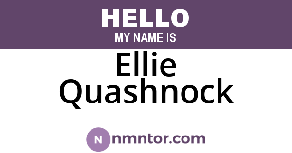 Ellie Quashnock