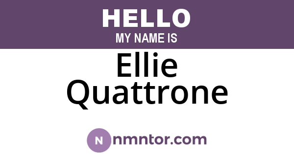 Ellie Quattrone