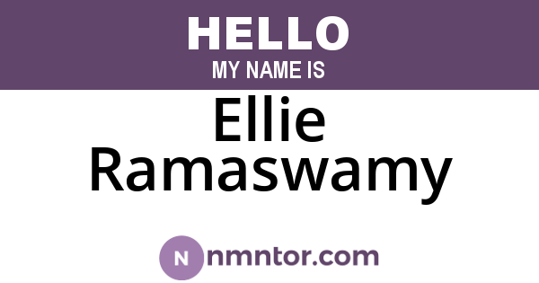 Ellie Ramaswamy