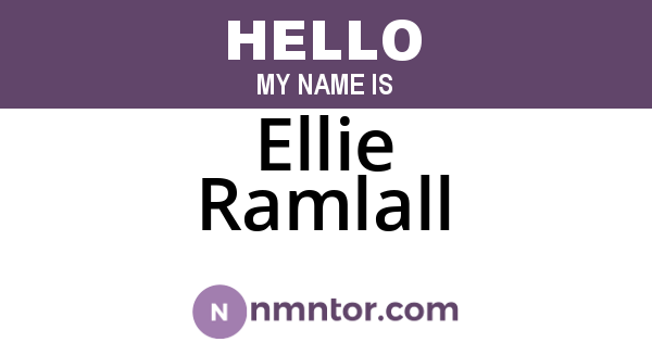 Ellie Ramlall