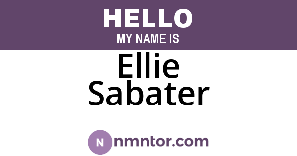 Ellie Sabater
