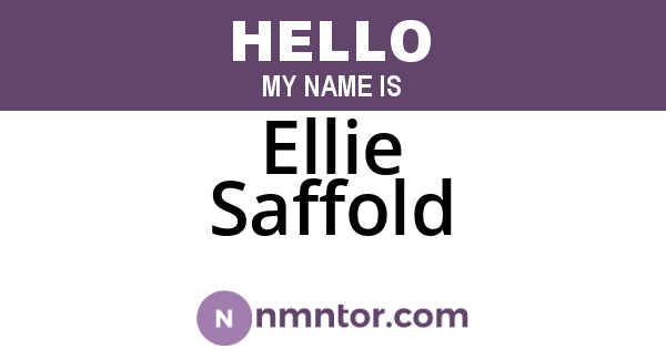 Ellie Saffold