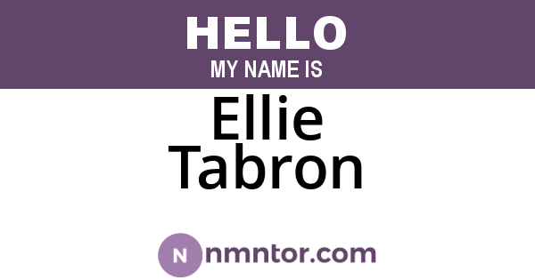 Ellie Tabron