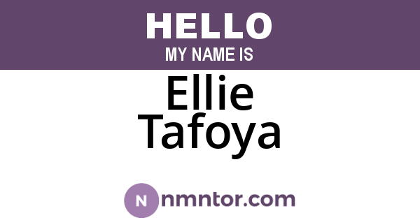 Ellie Tafoya