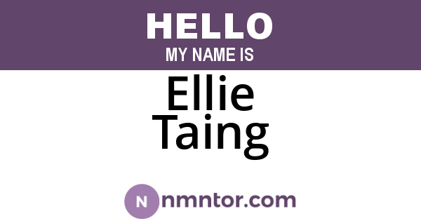 Ellie Taing