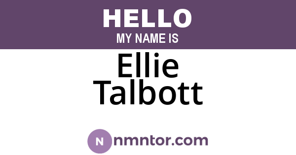 Ellie Talbott