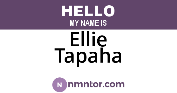 Ellie Tapaha
