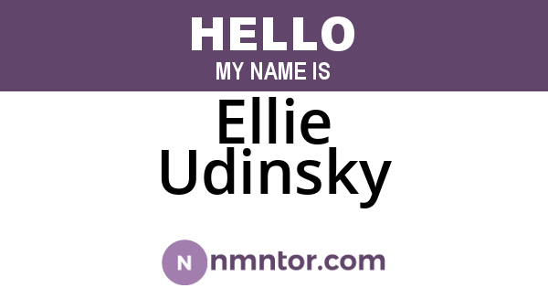 Ellie Udinsky