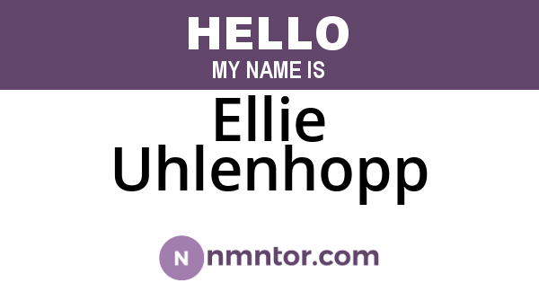 Ellie Uhlenhopp