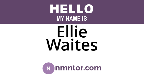 Ellie Waites