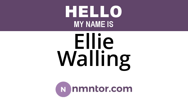 Ellie Walling