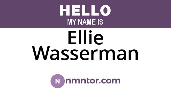 Ellie Wasserman