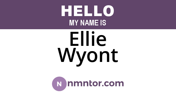 Ellie Wyont