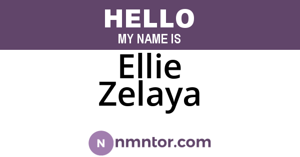 Ellie Zelaya