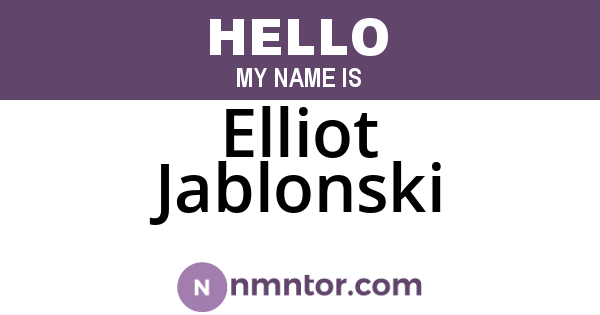 Elliot Jablonski