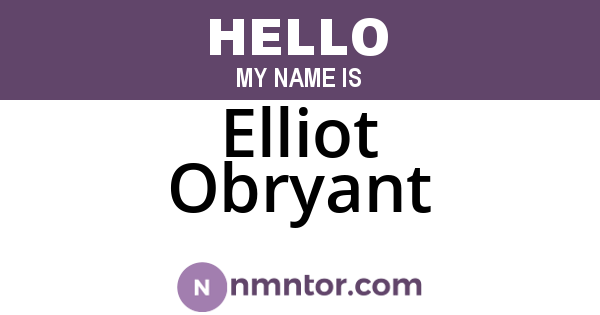 Elliot Obryant