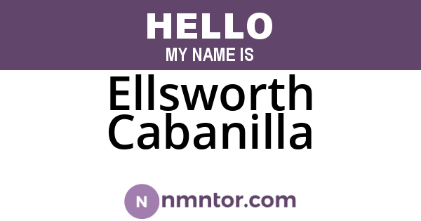 Ellsworth Cabanilla