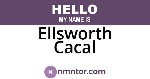 Ellsworth Cacal