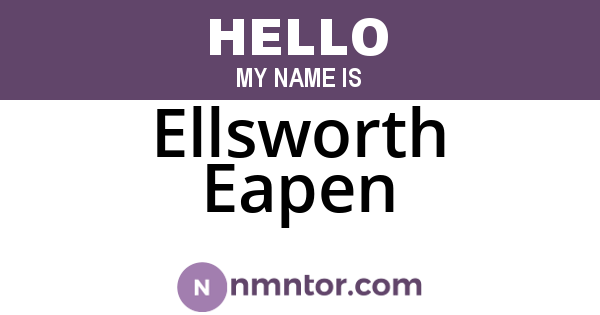 Ellsworth Eapen