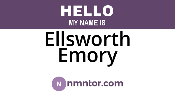 Ellsworth Emory