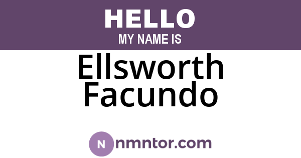 Ellsworth Facundo