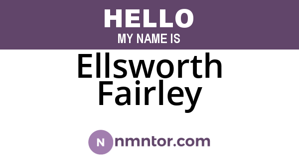 Ellsworth Fairley