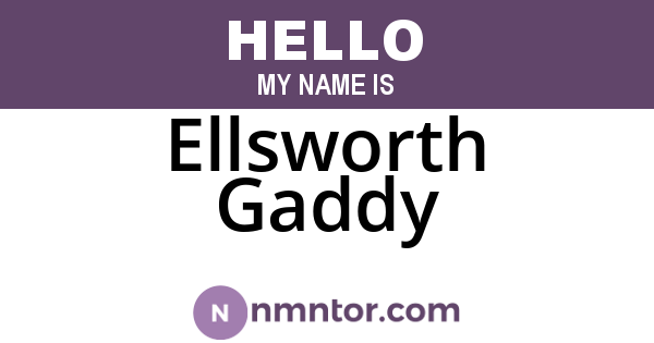 Ellsworth Gaddy