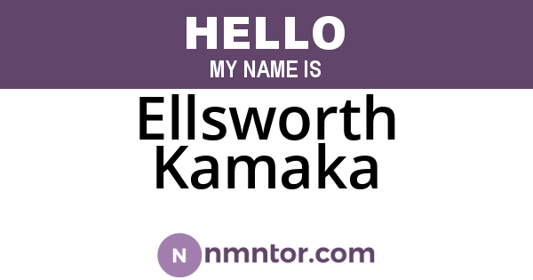 Ellsworth Kamaka