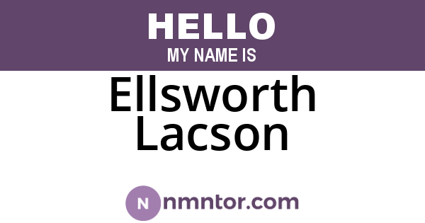 Ellsworth Lacson