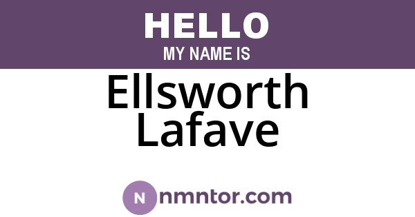 Ellsworth Lafave