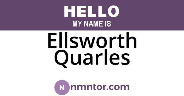 Ellsworth Quarles