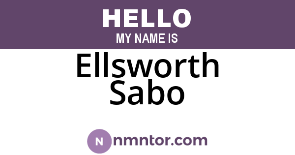 Ellsworth Sabo