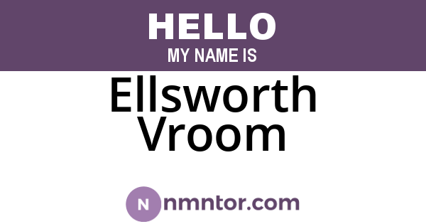 Ellsworth Vroom