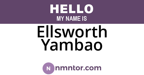 Ellsworth Yambao