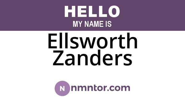 Ellsworth Zanders