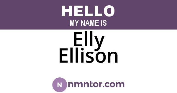 Elly Ellison