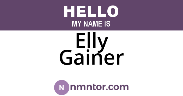 Elly Gainer