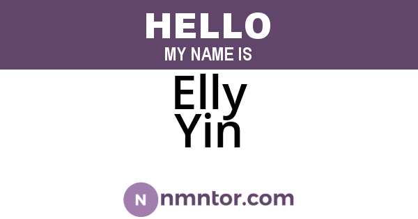 Elly Yin