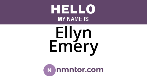 Ellyn Emery