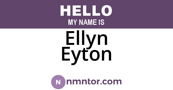Ellyn Eyton