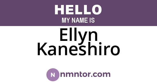 Ellyn Kaneshiro