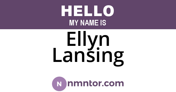 Ellyn Lansing
