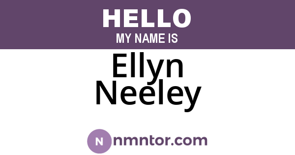 Ellyn Neeley