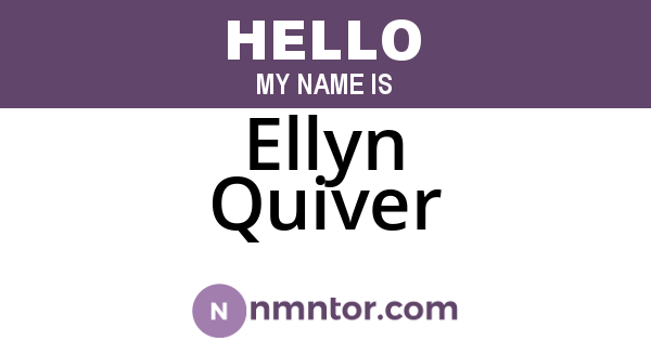 Ellyn Quiver