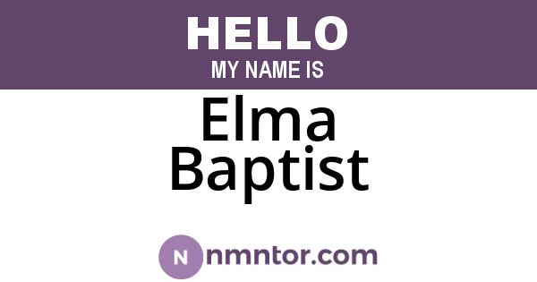 Elma Baptist