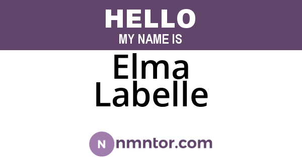 Elma Labelle